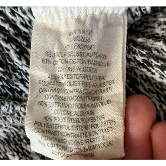 TINY ANTHROPOLOGIE Black & Tan BOHO AZTEC Open CARDIGAN WRAP SWEATER sz M - Picture 7 of 7